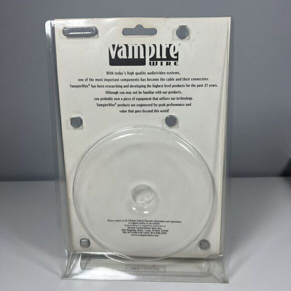 Vampire Wire CCV Coaxial Component Video Cable Gold Plated Connectors 1 Meter - Picture 3 of 3